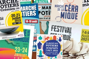 Affiches diverses de marchés de potiers en France