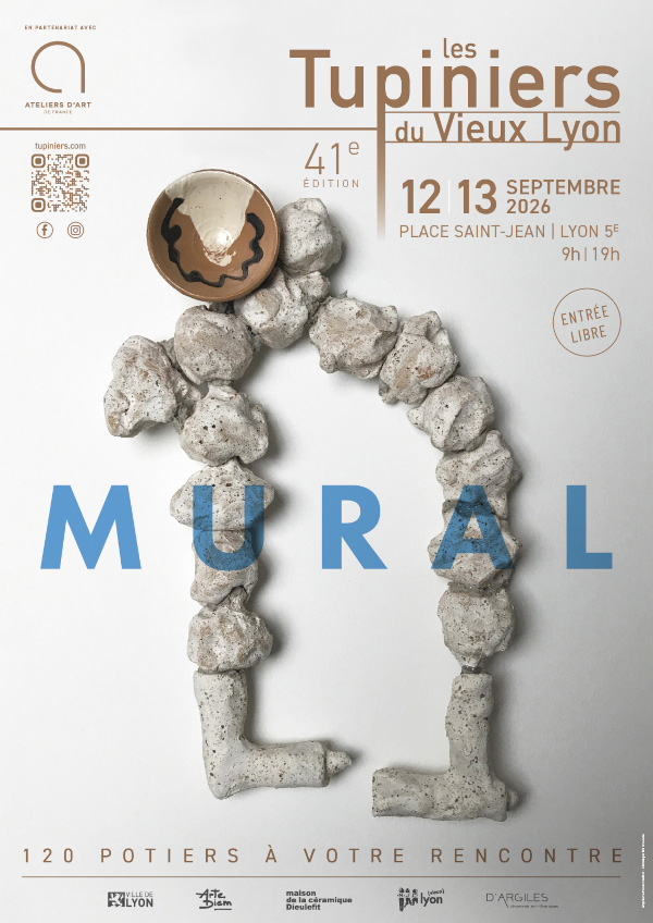 Affiche de l'événement "Tupiniers du Vieux Lyon", célébration conviviale de la poterie artisanale à Lyon.